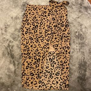 Marla Skirt in Tan Leopard